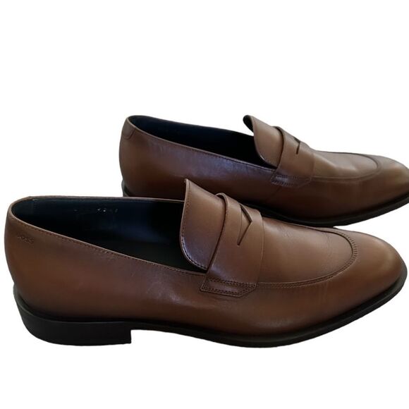 BOSS Derreck Penny Loafer in Brown main image 11